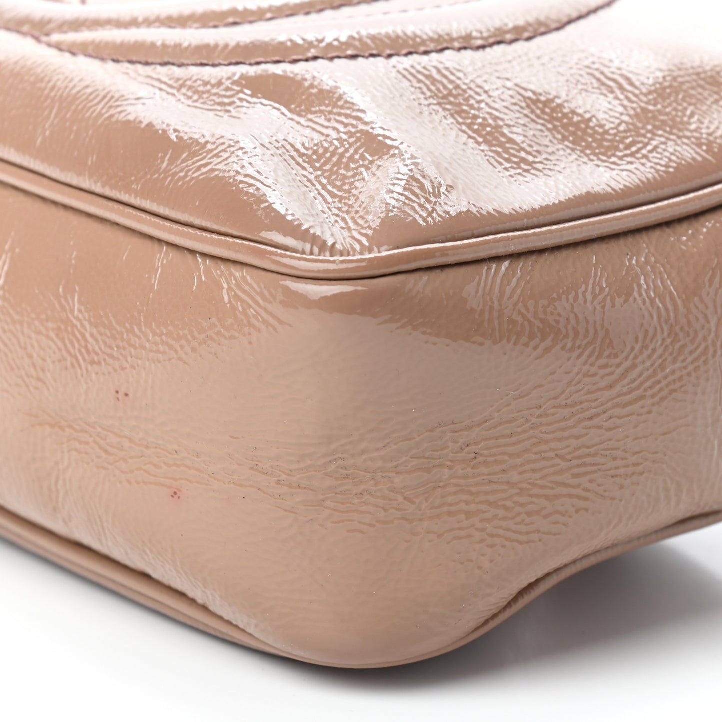 Vernice Naplack Small Soho Disco Bag Dark Cipria