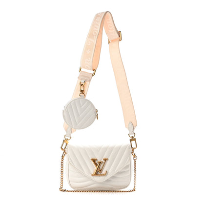 Louis Vuitton Calfskin New Wave Multi Pochette Snow 1 of 9