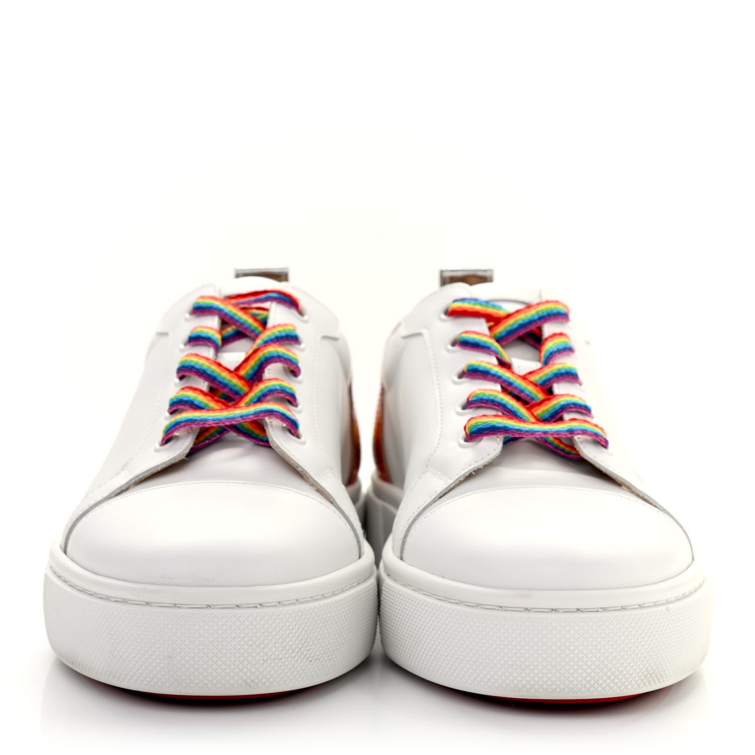 Christian Louboutin Calfskin Womens Arkenspeed Sneakers 38.5 White Multi 2 of 9