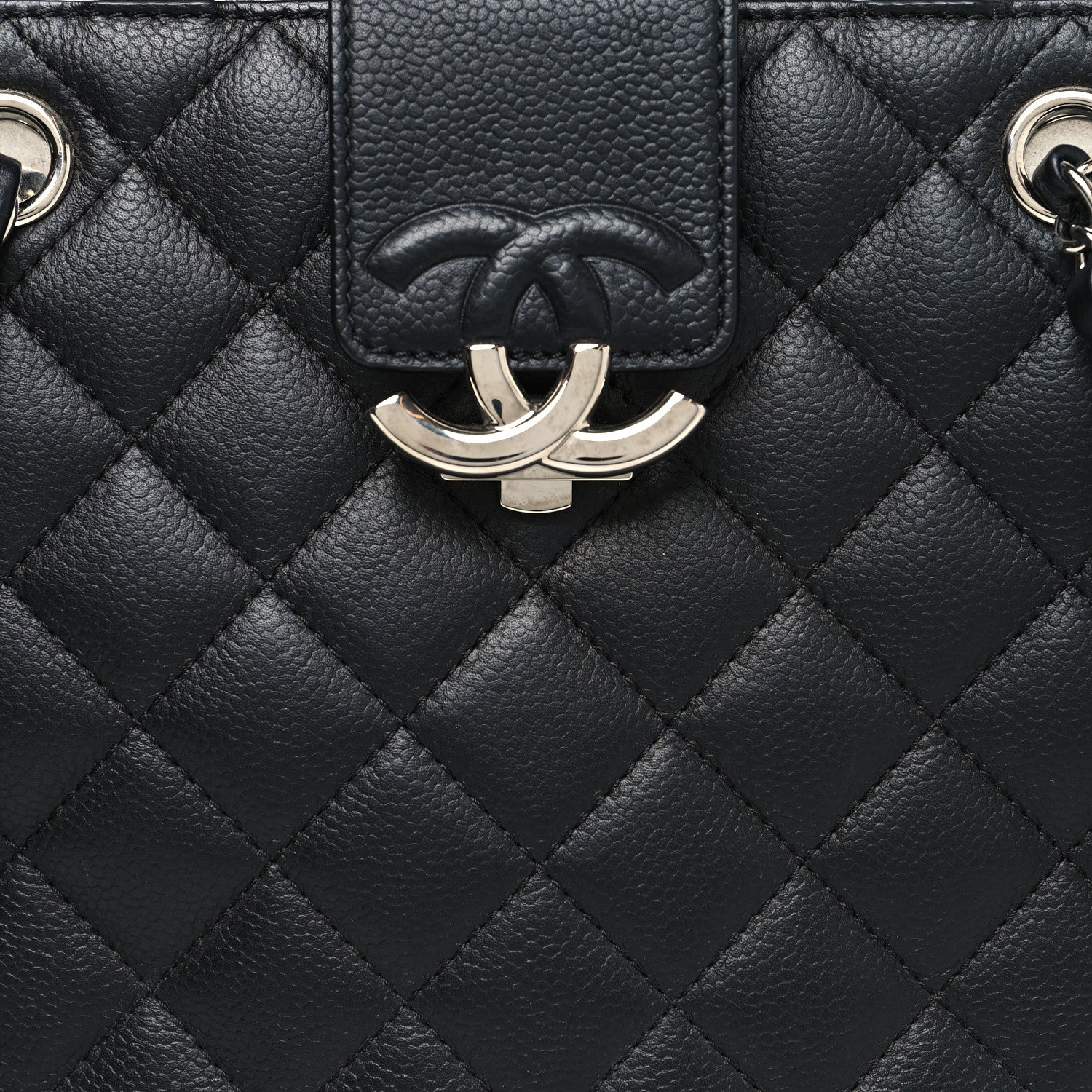 Chanel Caviar Quilted Small CC Box Shopping Tote Black 11 of 15