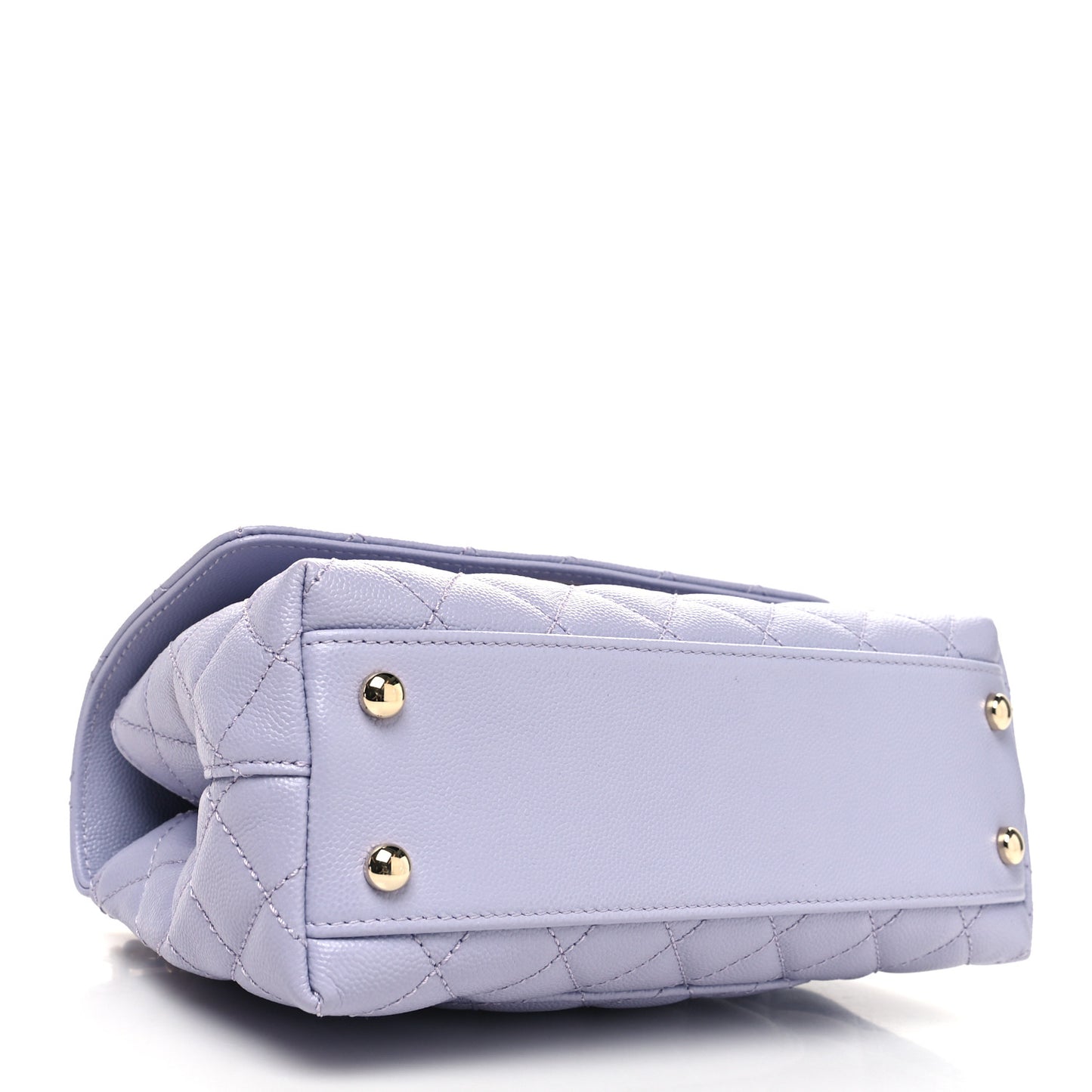 Caviar Quilted Mini Coco Handle Flap Light Purple