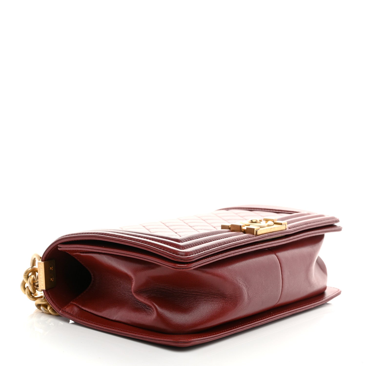 Chanel Lambskin Quilted Medium Boy Flap Dark Red 4 of 10