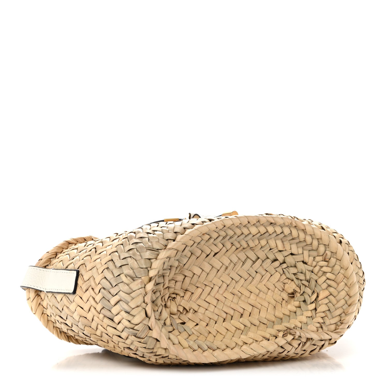 Chloe Raffia Calfskin Marcie Basket White 4 of 12