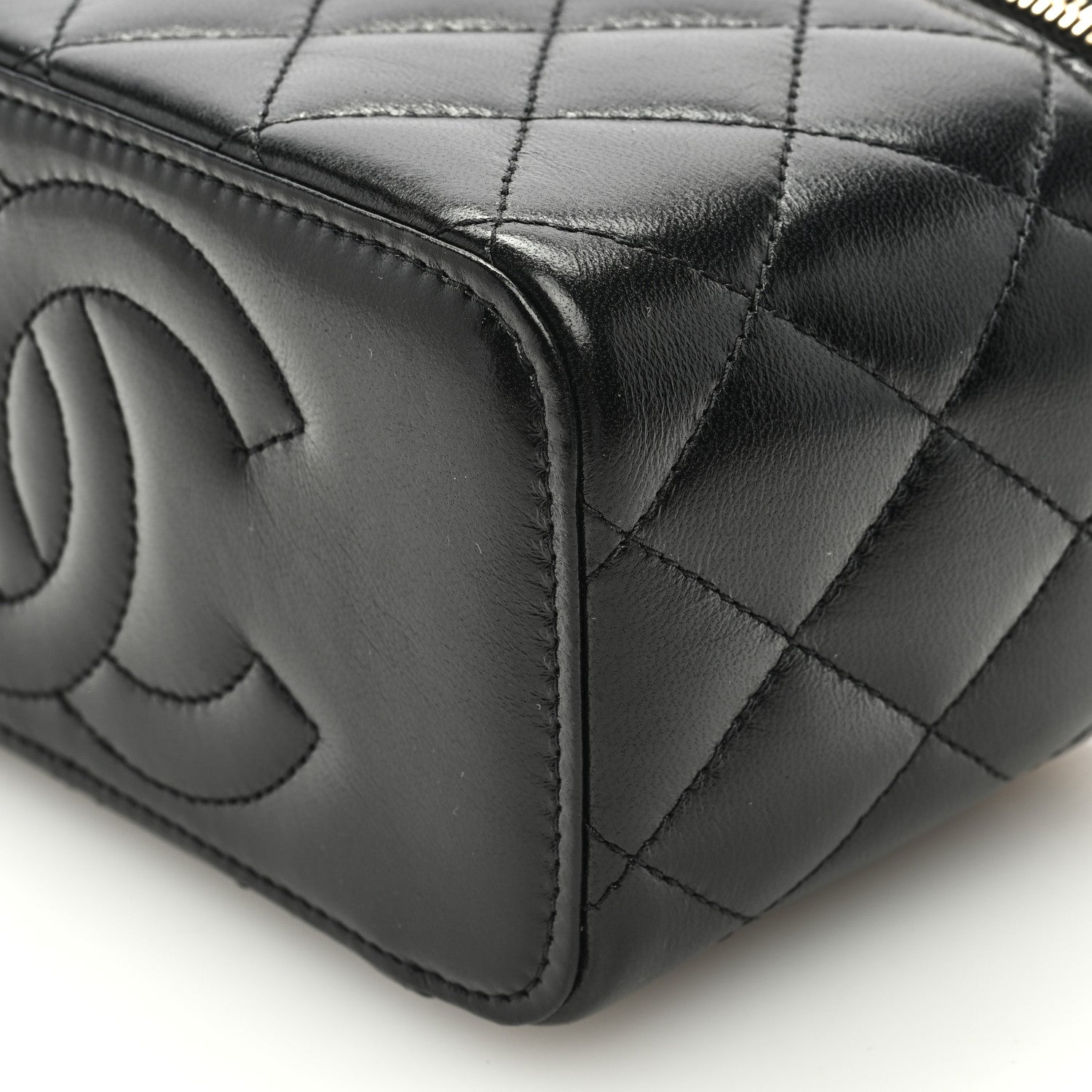 Chanel Lambskin Quilted Small CC Dynasty Vanity Case With Chain Black 10 of 10