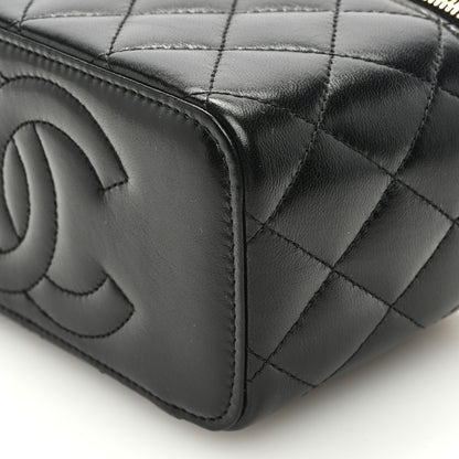 Chanel Lambskin Quilted Small CC Dynasty Vanity Case With Chain Black 10 of 10
