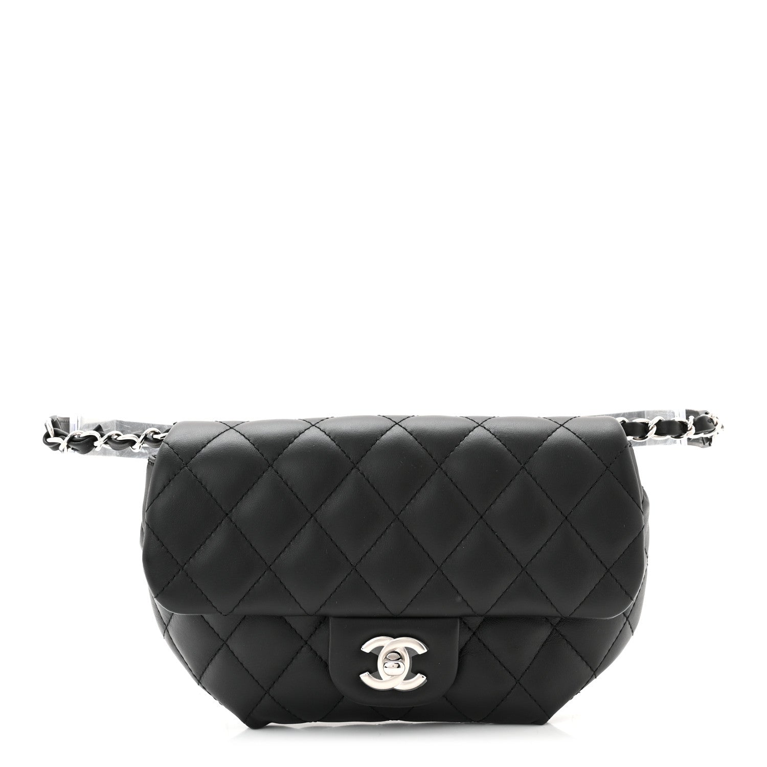 Chanel Calfskin Quilted CC Uniform Flap Belt Bag Black 1 of 10