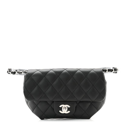 Chanel Calfskin Quilted CC Uniform Flap Belt Bag Black 1 of 10