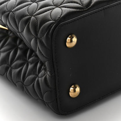 Louis Vuitton Lambskin Quilted Flower Capucines PM Black 8 of 10