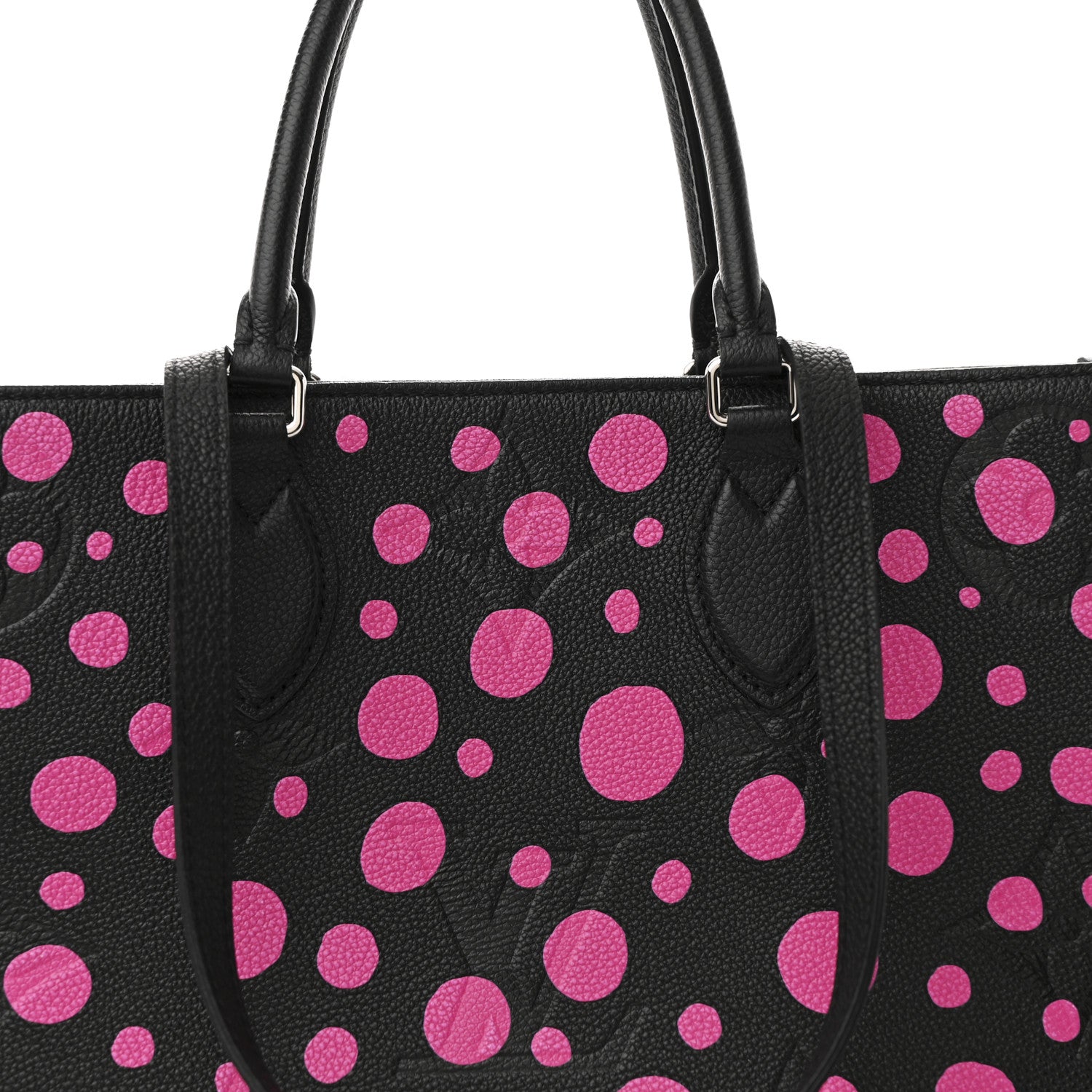 Louis Vuitton LV X YK Empreinte Monogram Giant Onthego MM Black Fuchsia 8 of 10