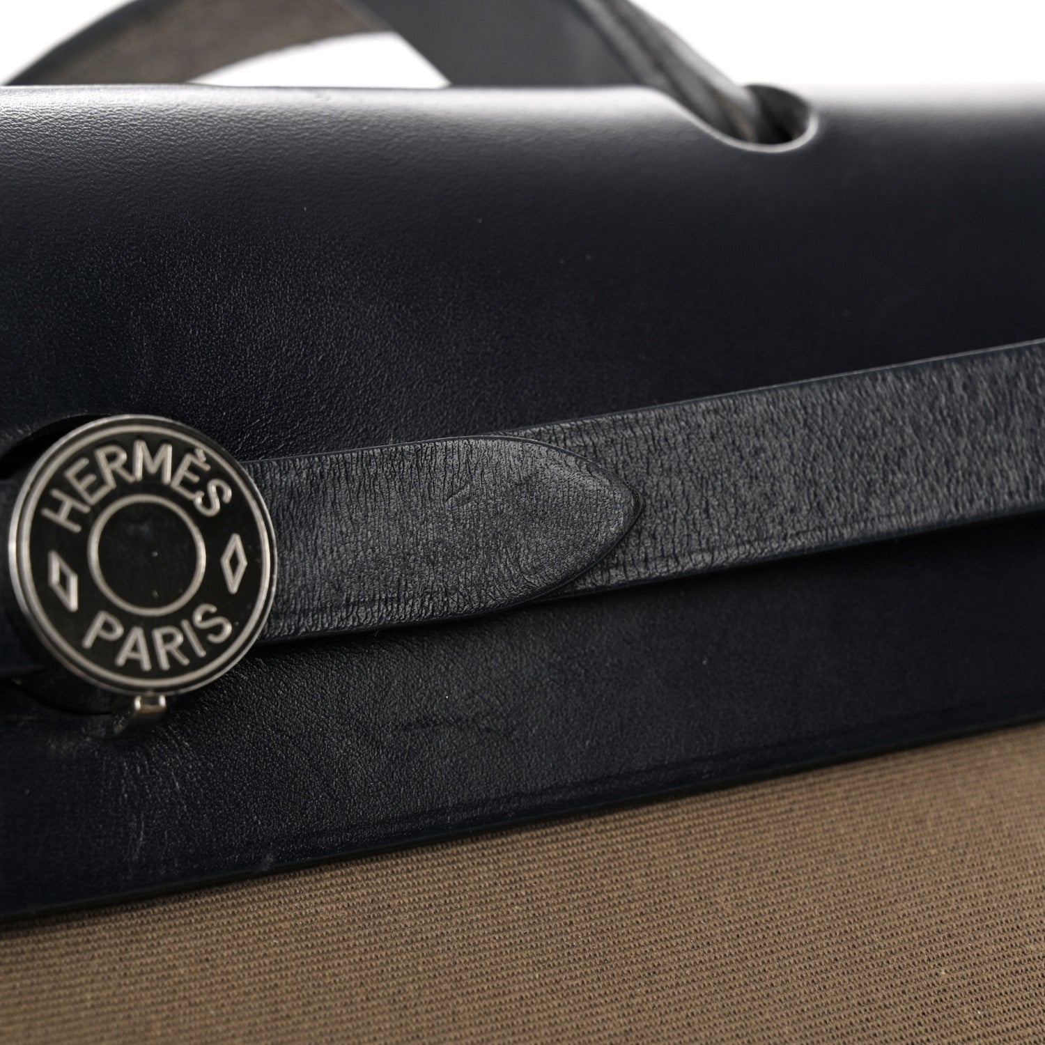Hermes Toile Officier Vache Hunter Herbag Zip 31 PM Etoupe Bleu Indigo 15 of 19