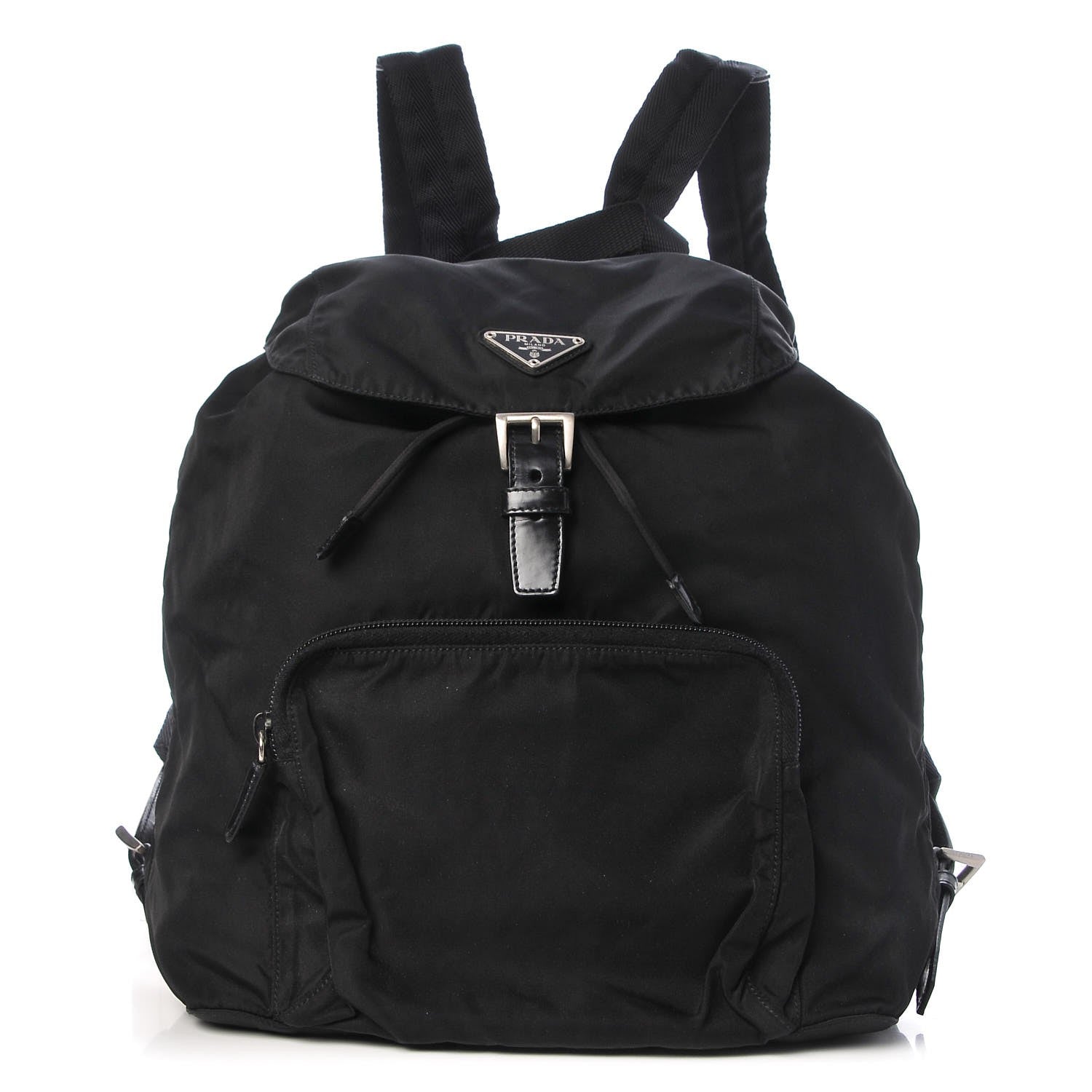 Prada Nylon Vela Medium Cinch Backpack Black 1 of 7