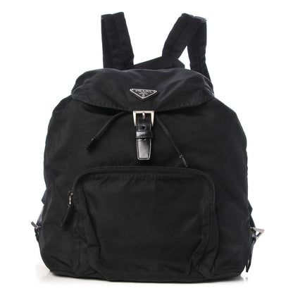 Prada Nylon Vela Medium Cinch Backpack Black 1 of 7