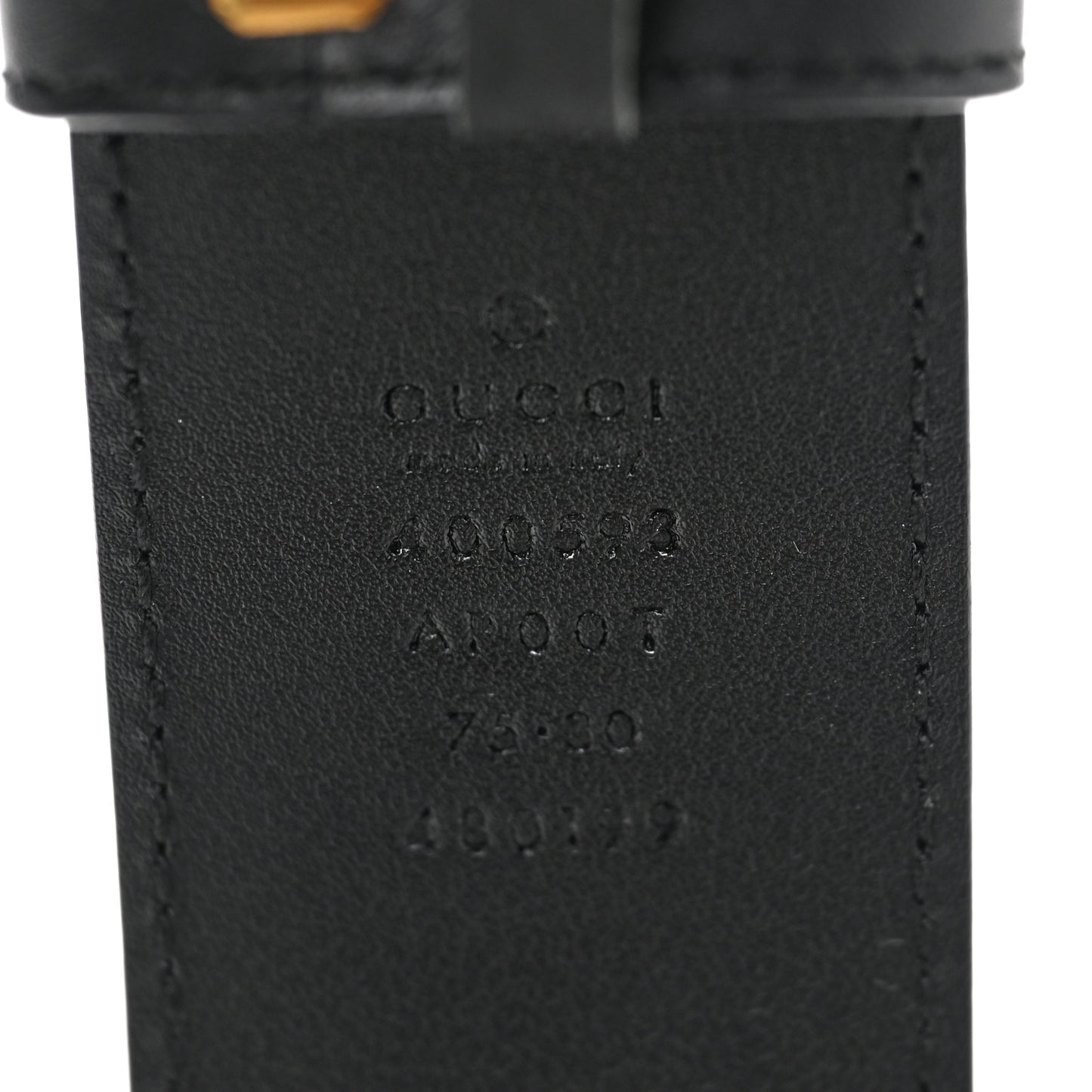 Calfskin Double G 40mm Belt 75 30 Black