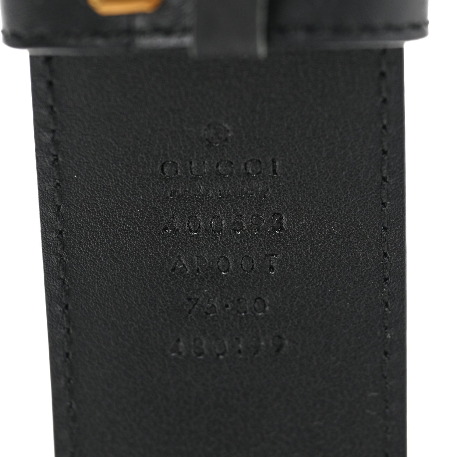 Gucci Calfskin Double G 40mm Belt 75 30 Black 3 of 4