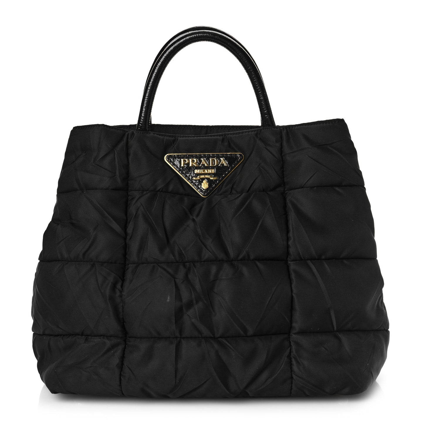 Crispy Nylon Shopping Tote Black