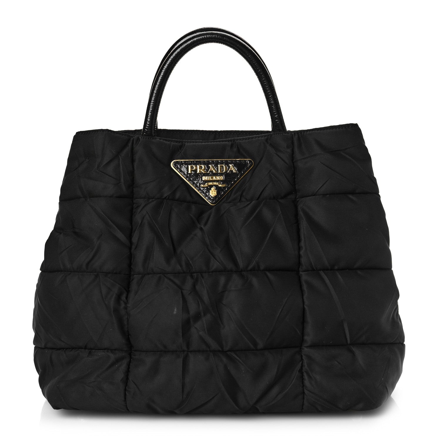 Prada Crispy Nylon Shopping Tote Black 1 of 8