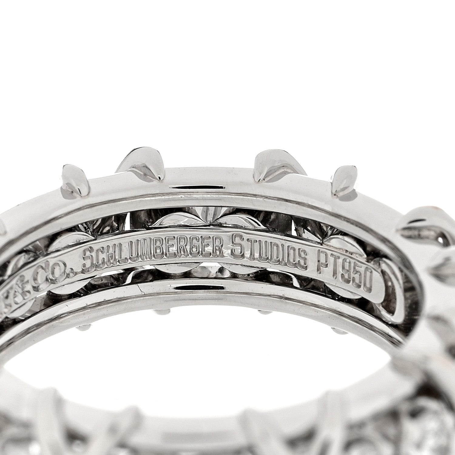 Tiffany Platinum Diamond Schlumberger Sixteen Stone Ring 50 5.5 5 of 6