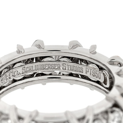 Tiffany Platinum Diamond Schlumberger Sixteen Stone Ring 50 5.5 5 of 6