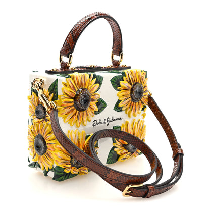 Dolce & Gabbana Plexiglass Snakeskin Girasoli Box Bag Bruciato Multicolor 3 of 9