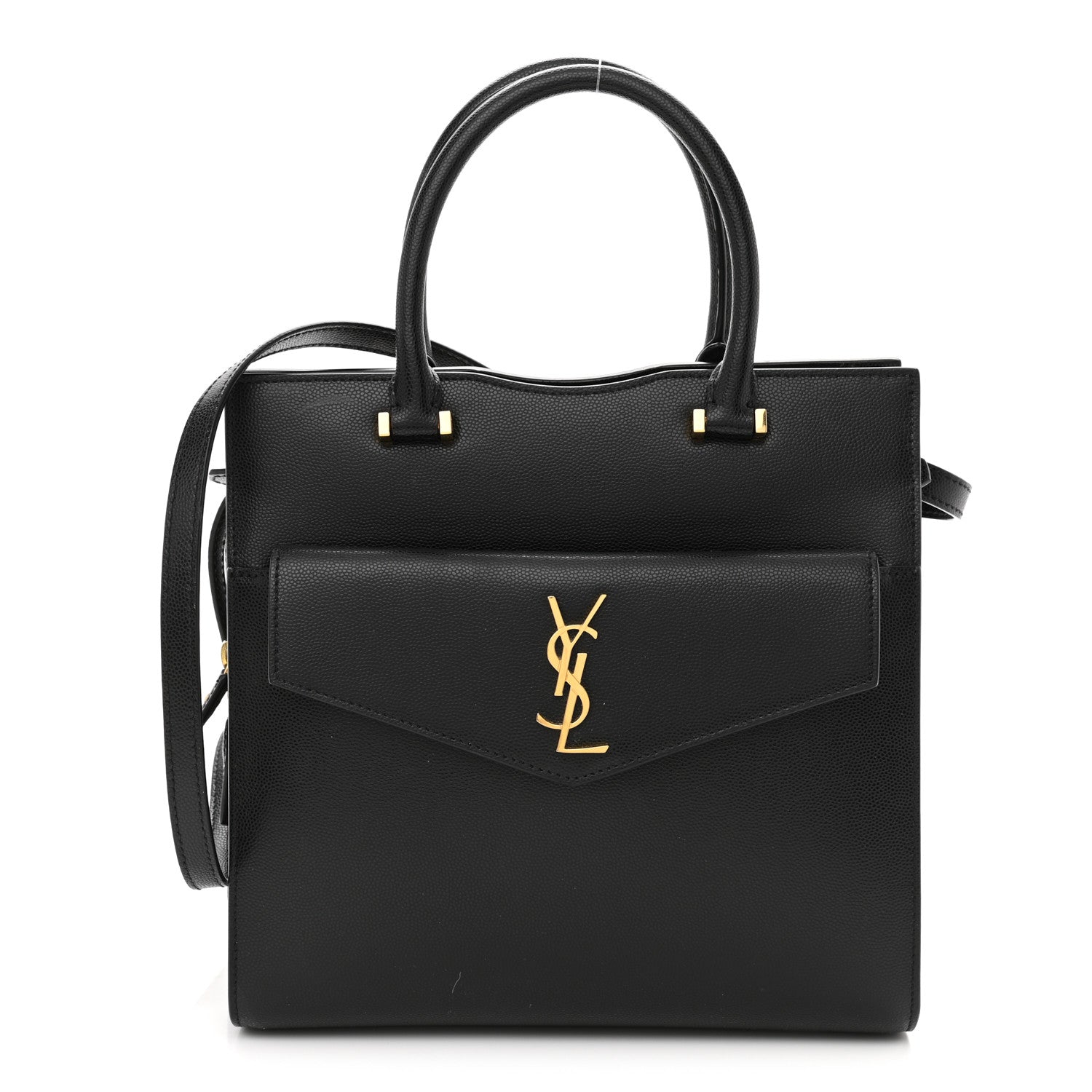 Saint Laurent Grain De Poudre Small Uptown Tote Black 1 of 13