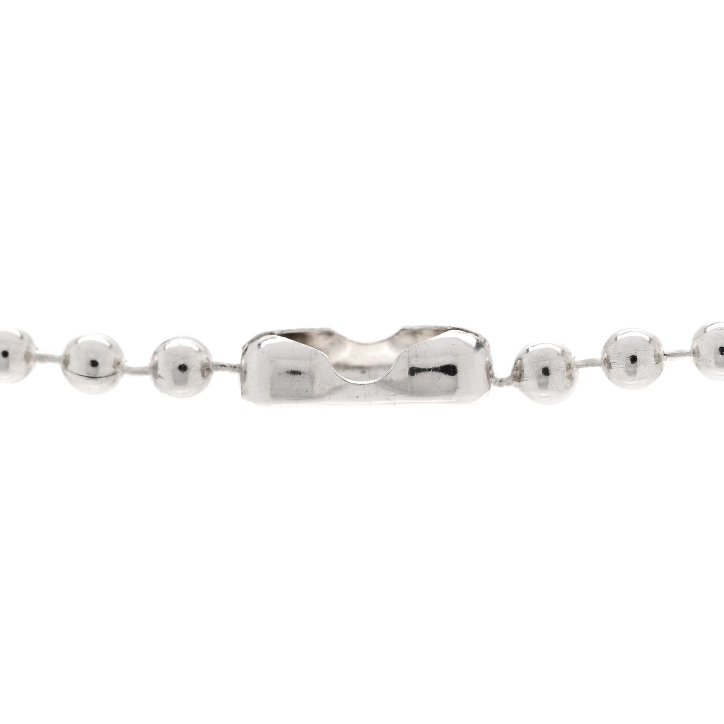 Sterling Silver Ball BS Fleur de Lis Pendant Necklace