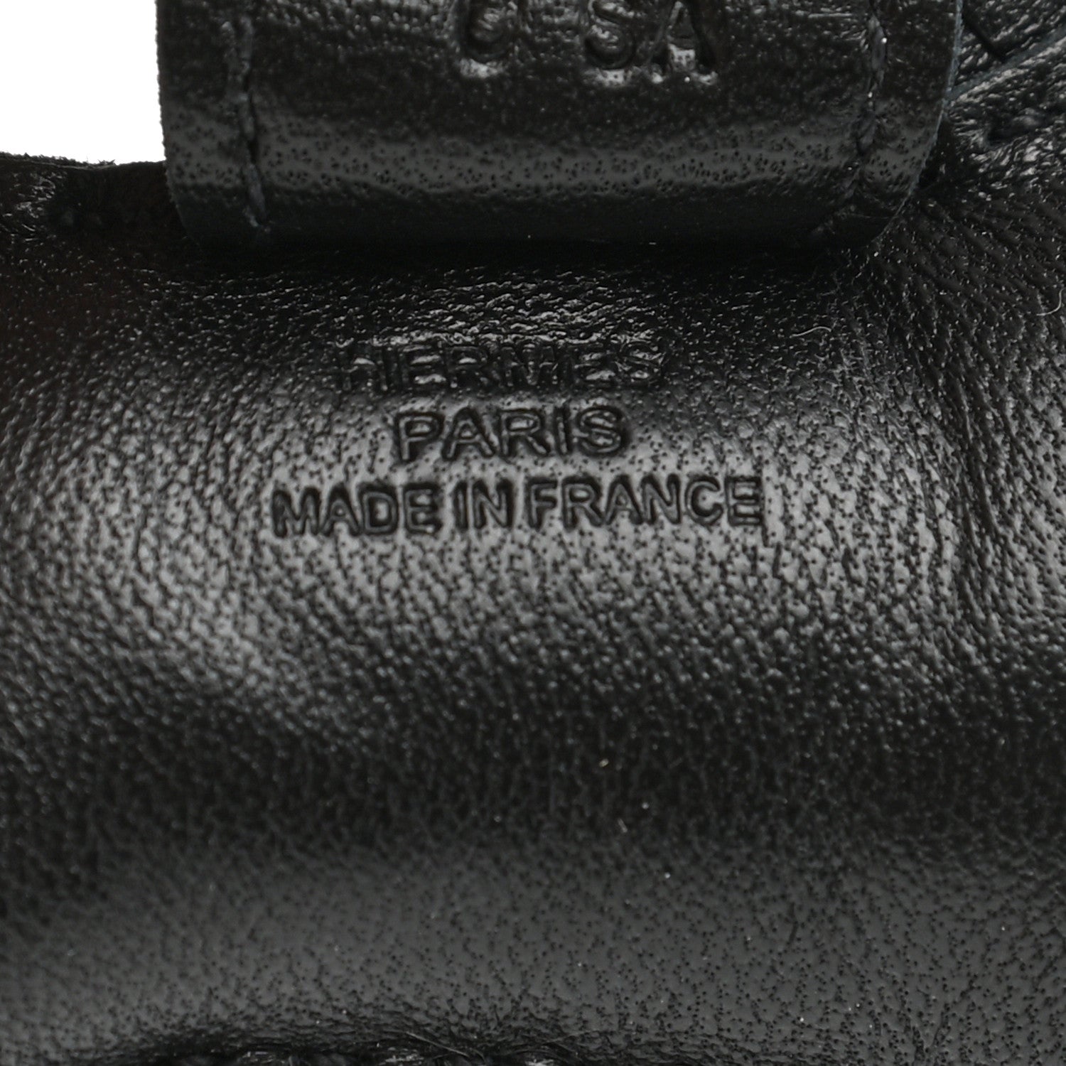 Hermes Milo Lambskin Grigri Rodeo Horse Bag Charm PM So Black 3 of 5