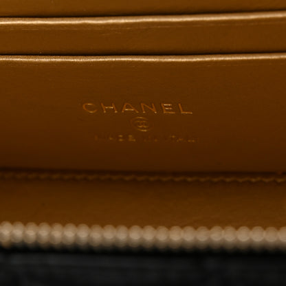 Chanel Lambskin Quilted Small Pearl Crush Vanity Case With Chain Black 6 of 12