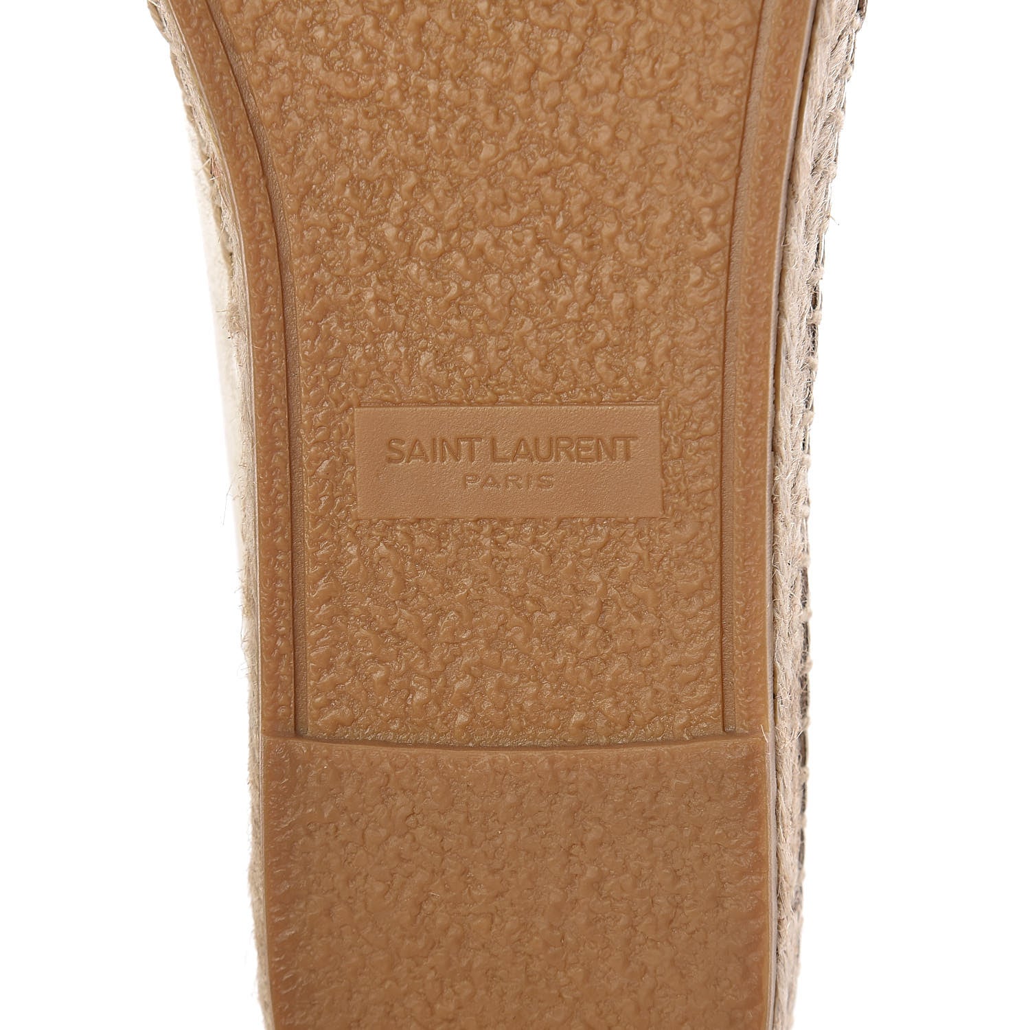 Saint Laurent Metallic Lambskin Monogram Espadrilles 39.5 Platino 7 of 8