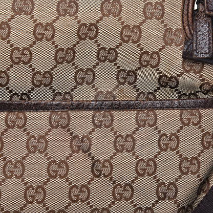 Gucci Monogram Natural Pigskin Large Diaper Bag Beige Ebony Cocoa Dark Chocolate 13 of 18