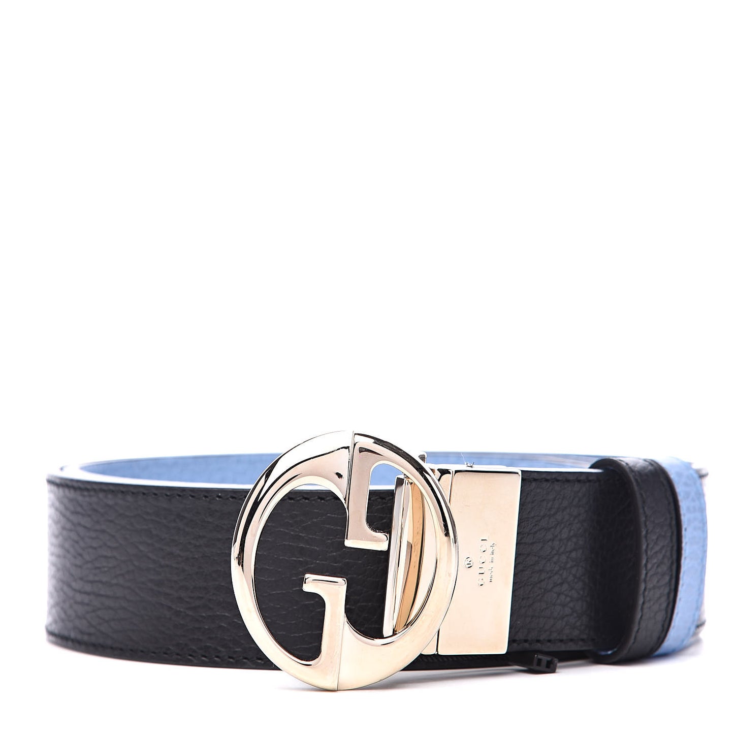 Dollar Calfskin 1973 Reversible Belt 95 38 Black Mineral Blue
