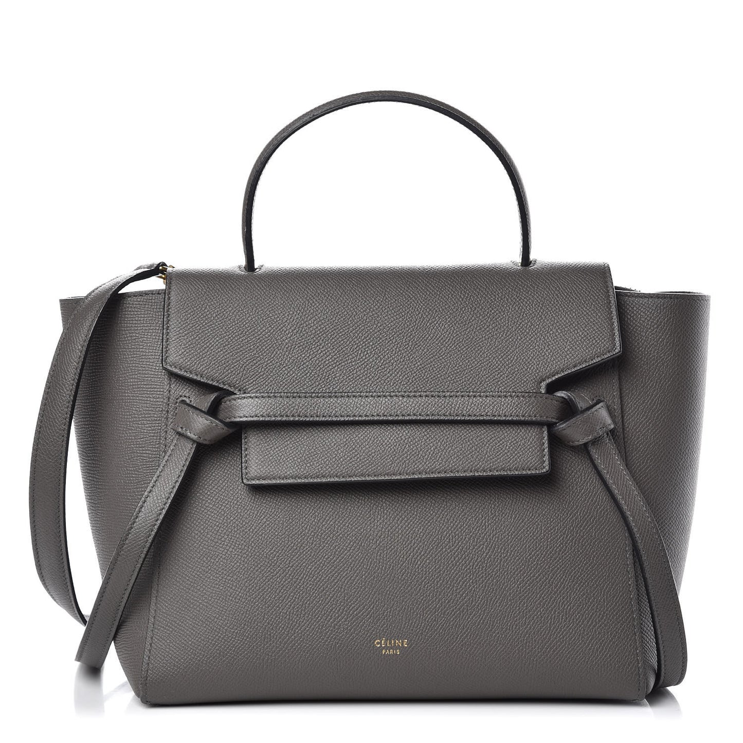 Grained Calfskin Micro Belt Bag Grey