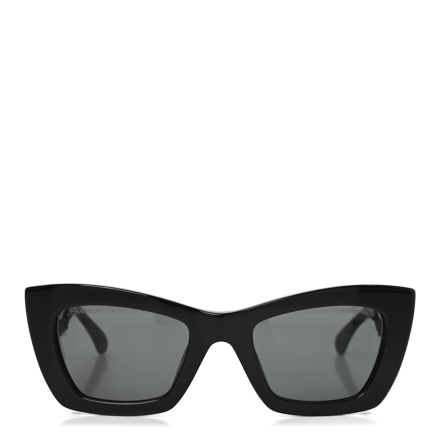 Acetate Tweed CC Cat Eye Sunglasses 71550A Black