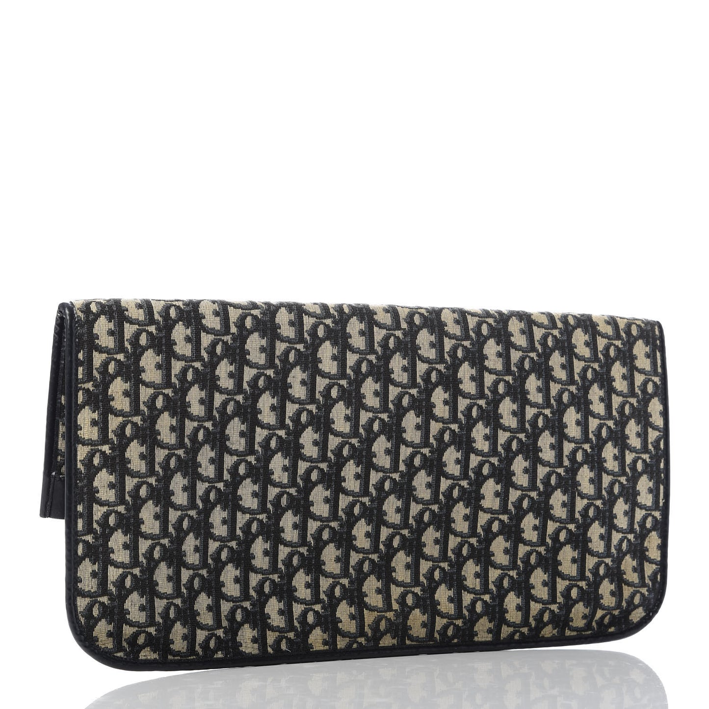 Oblique Fold Over Clutch Blue