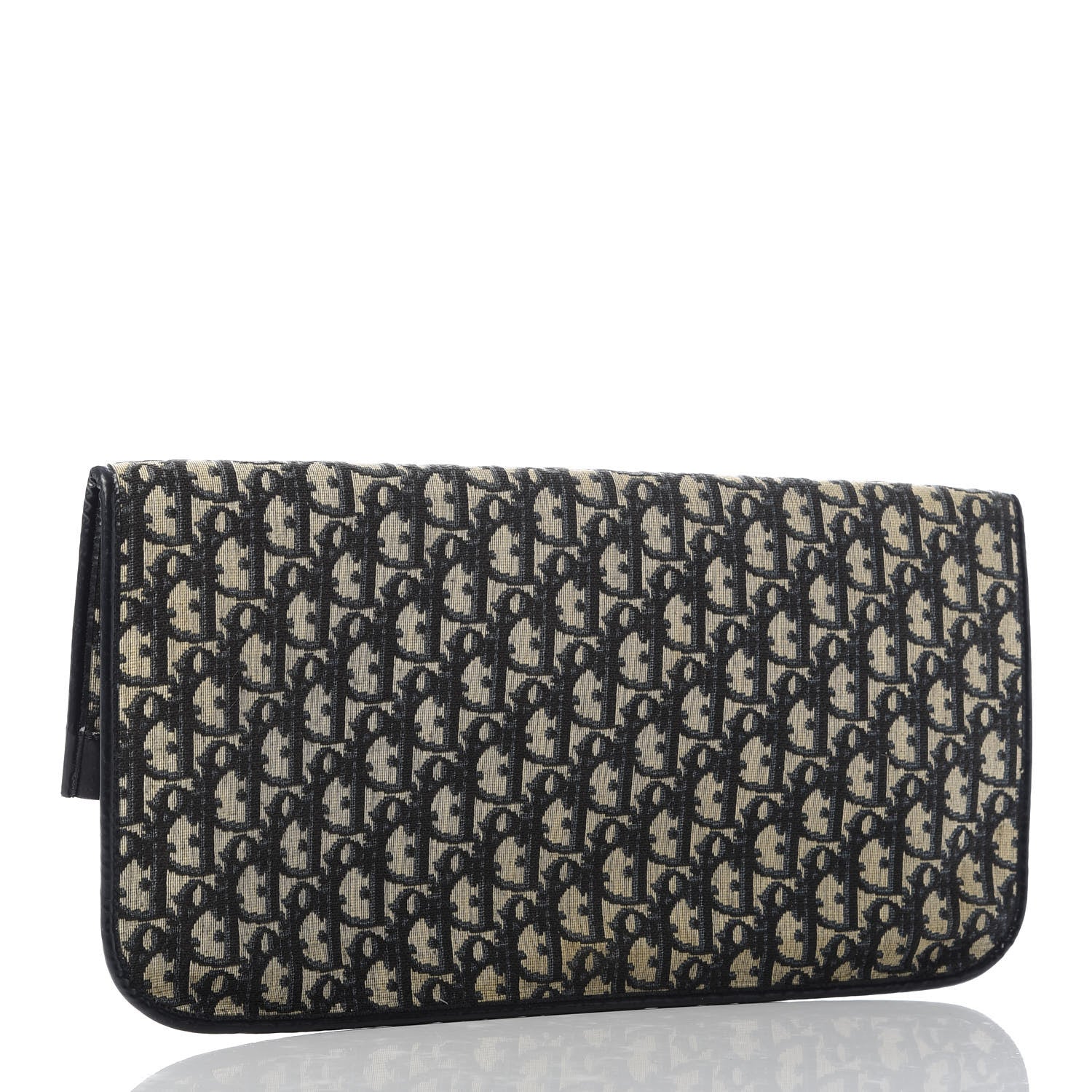 Christian Dior Oblique Fold Over Clutch Blue 3 of 9