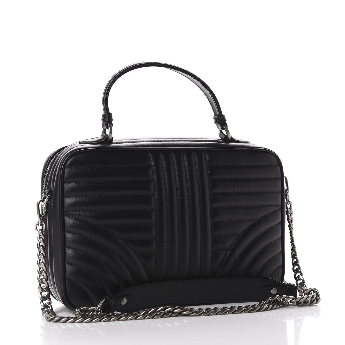 Soft Calfskin Medium Diagramme Crossbody Bag Black
