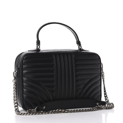 Prada Soft Calfskin Medium Diagramme Crossbody Bag Black 4 of 10
