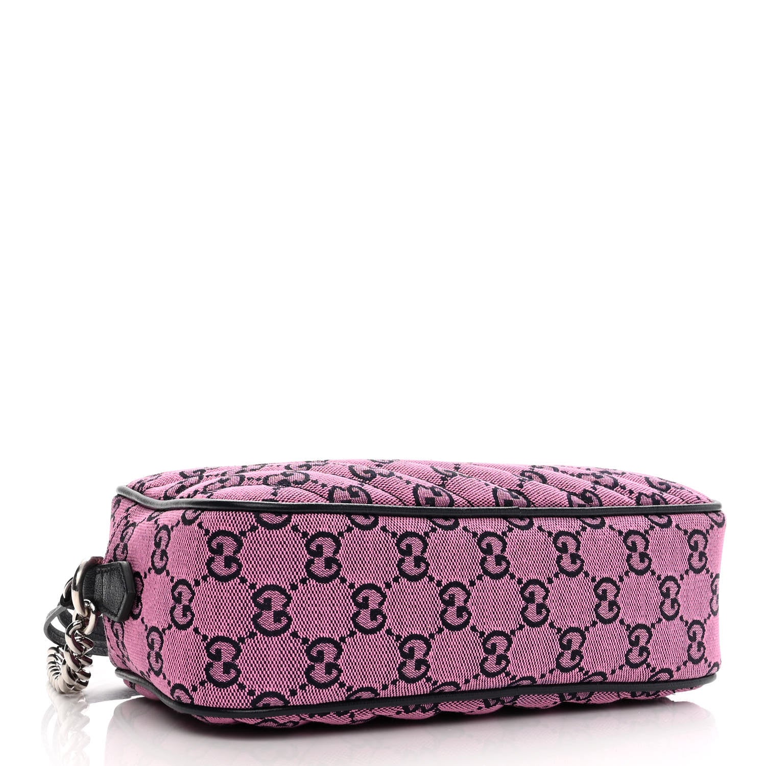 Gucci Monogram Multicolor Matelasse Diagonal Small GG Marmont Chain Shoulder Bag Pink Blue 4 of 10