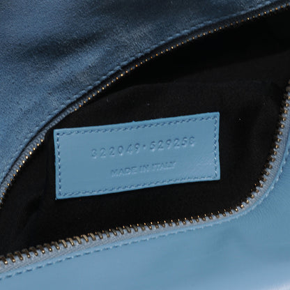 Saint Laurent Leather Classic Duffle 6 Bag Blue 7 of 8