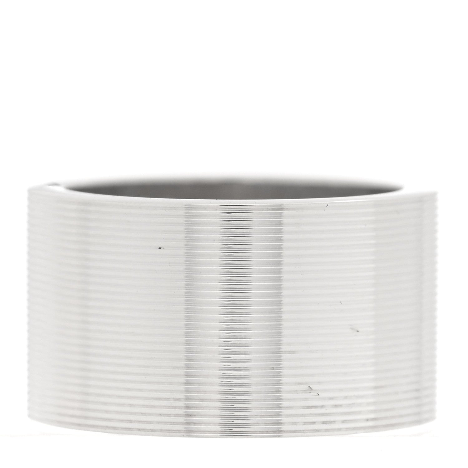 Gucci Sterling Silver 12mm Trademark Wide Band Ring 54 6.75 3 of 4