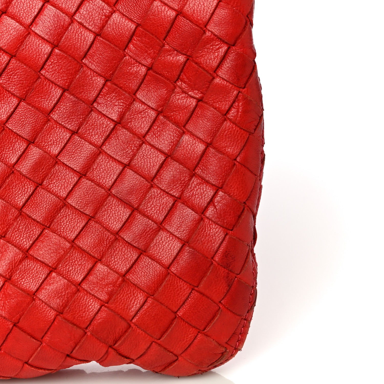 Bottega Veneta Nappa Intrecciato Shoulder Bag Red 12 of 12