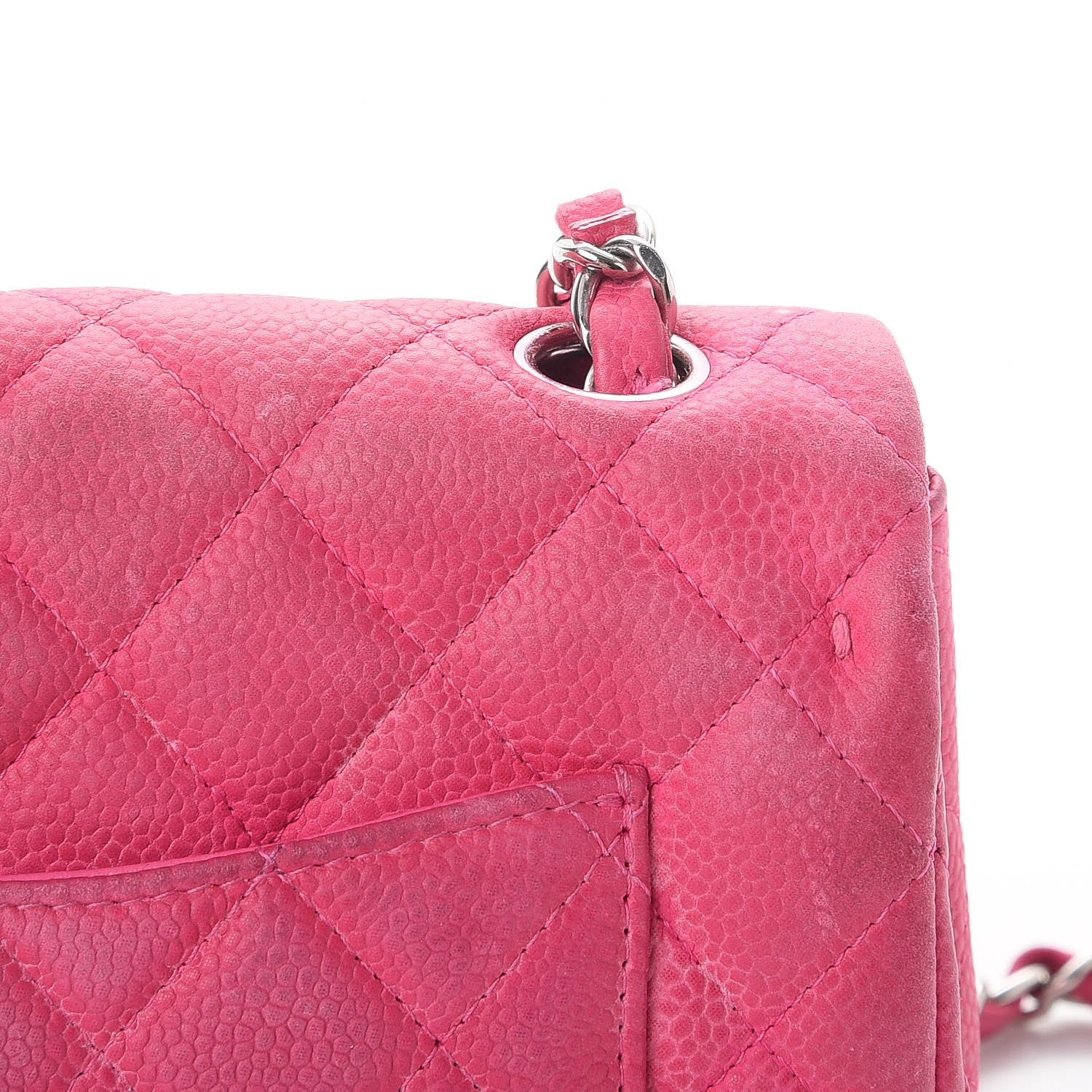 Chanel Iridescent Caviar Quilted Mini Rectangular Flap Pink 14 of 17