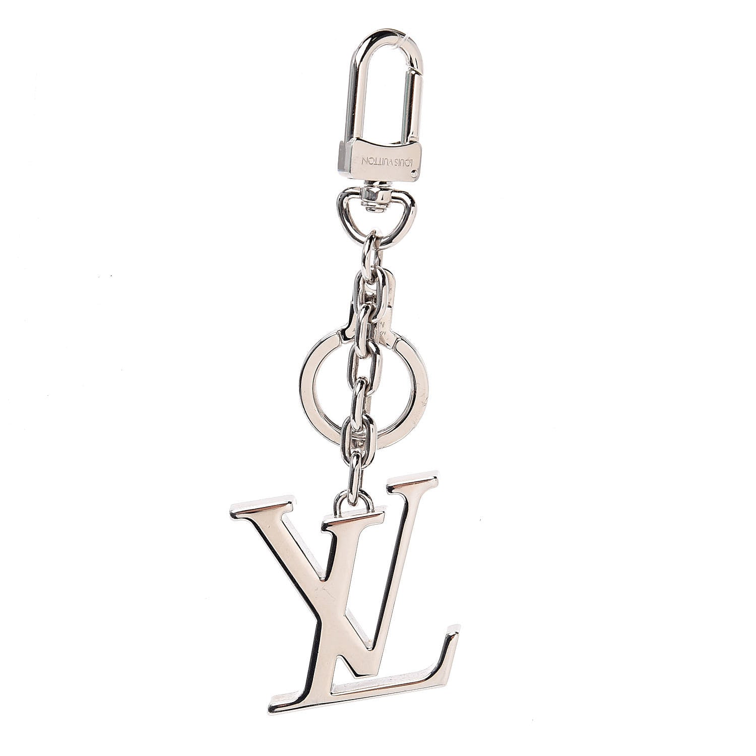 Louis Vuitton LV Facettes Bag Charm Key Holder Silver 1 of 4