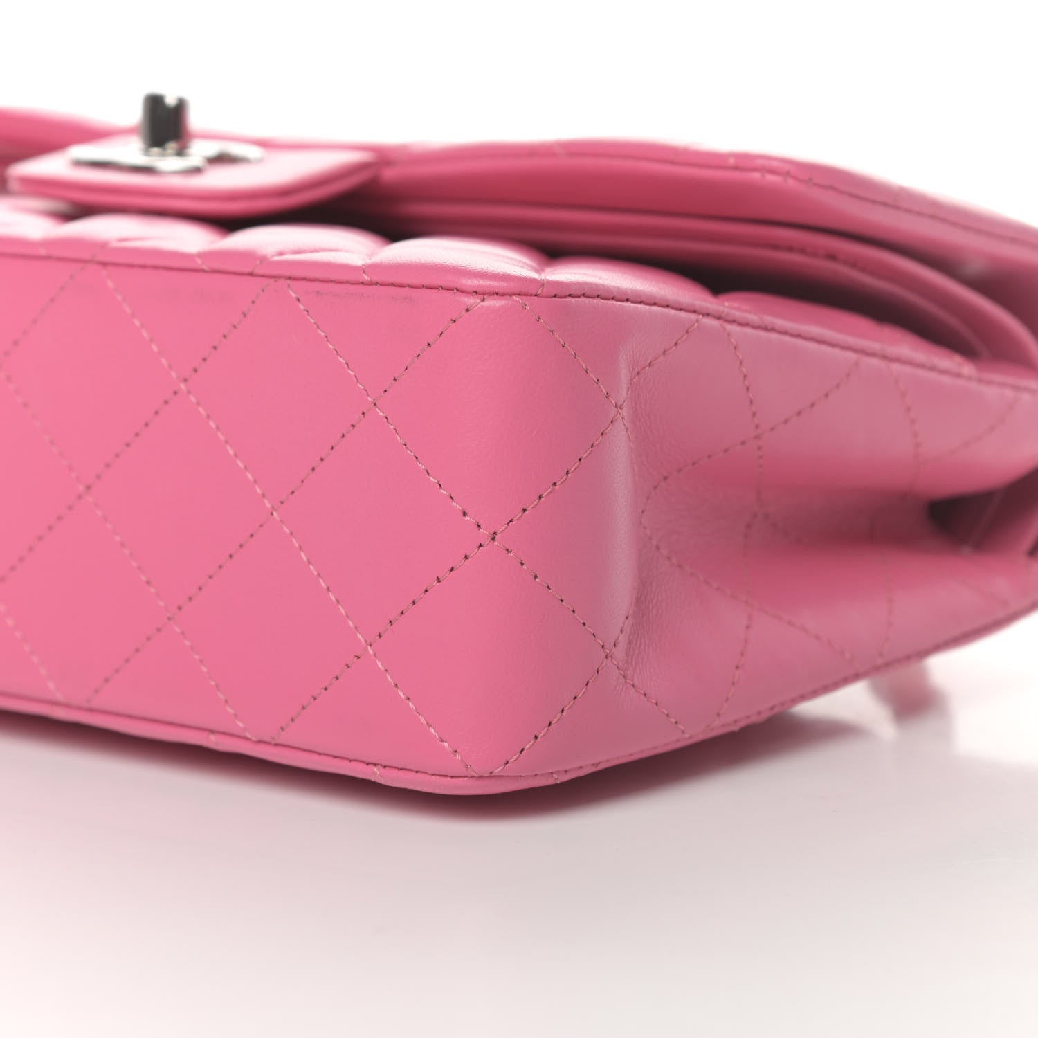 Chanel Lambskin Quilted Small Double Flap Pink 10 of 14