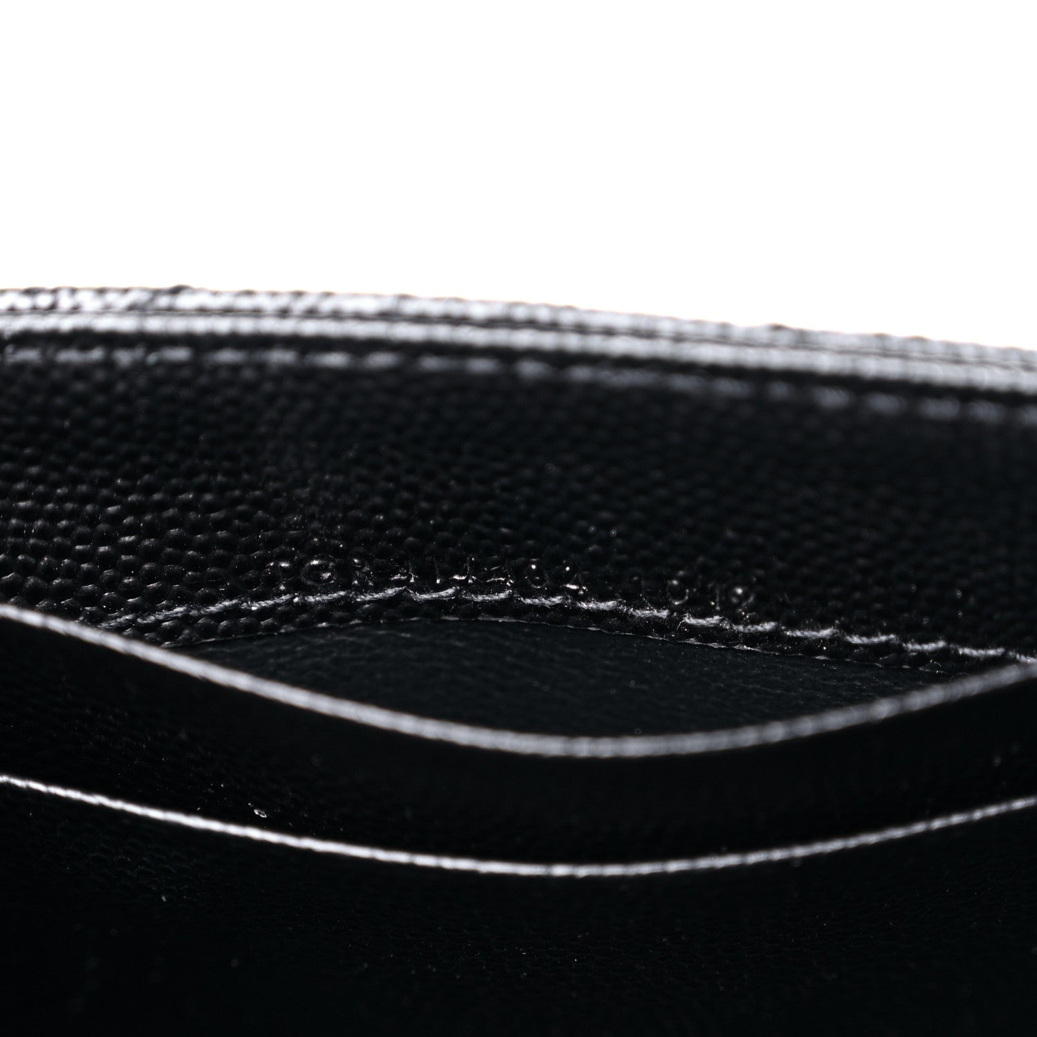 Saint Laurent Grain De Poudre Matelasse Chevron Small Monogram Envelope Wallet Black 7 of 13