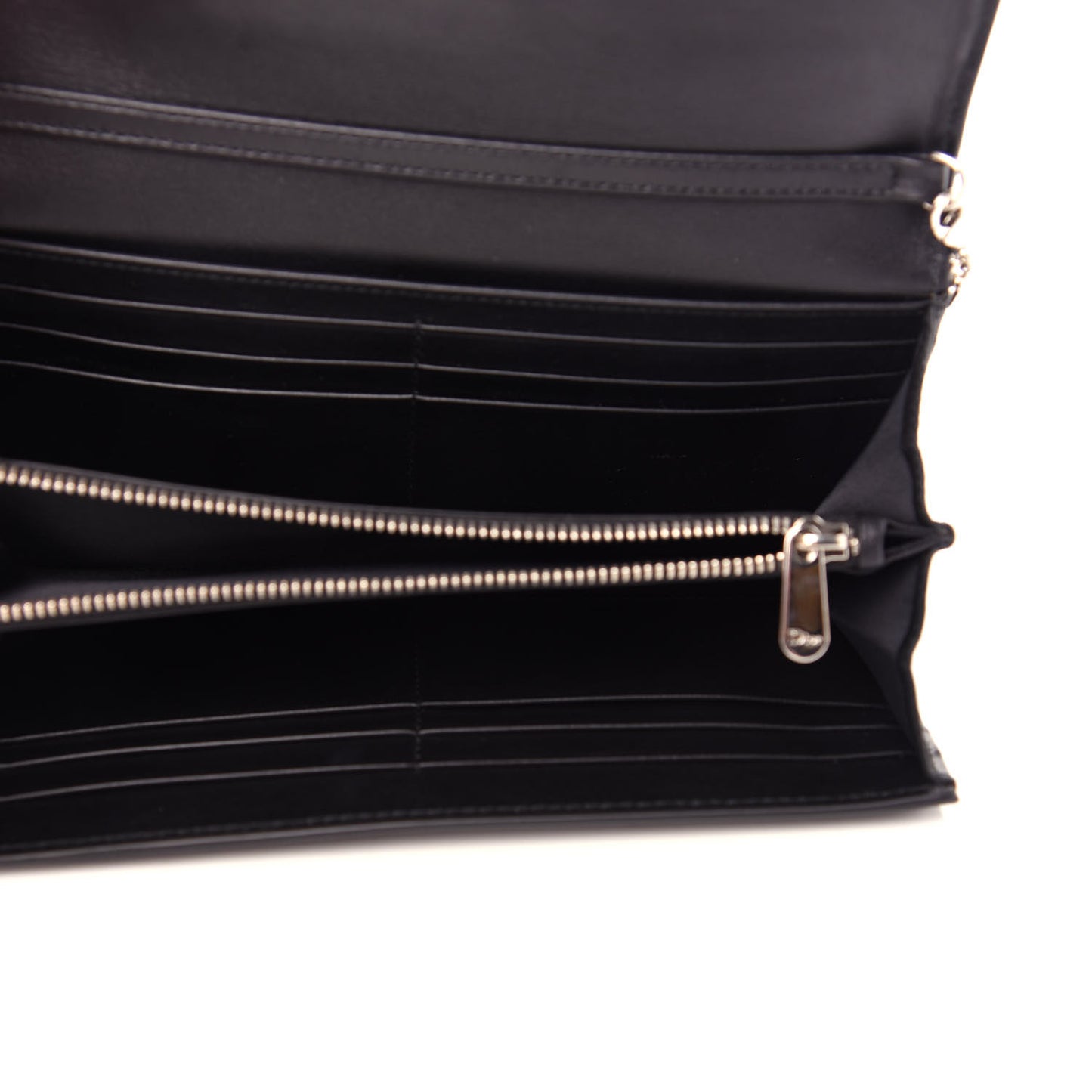 Grained Calfskin Mania Rendez-Vous Chain Wallet Black