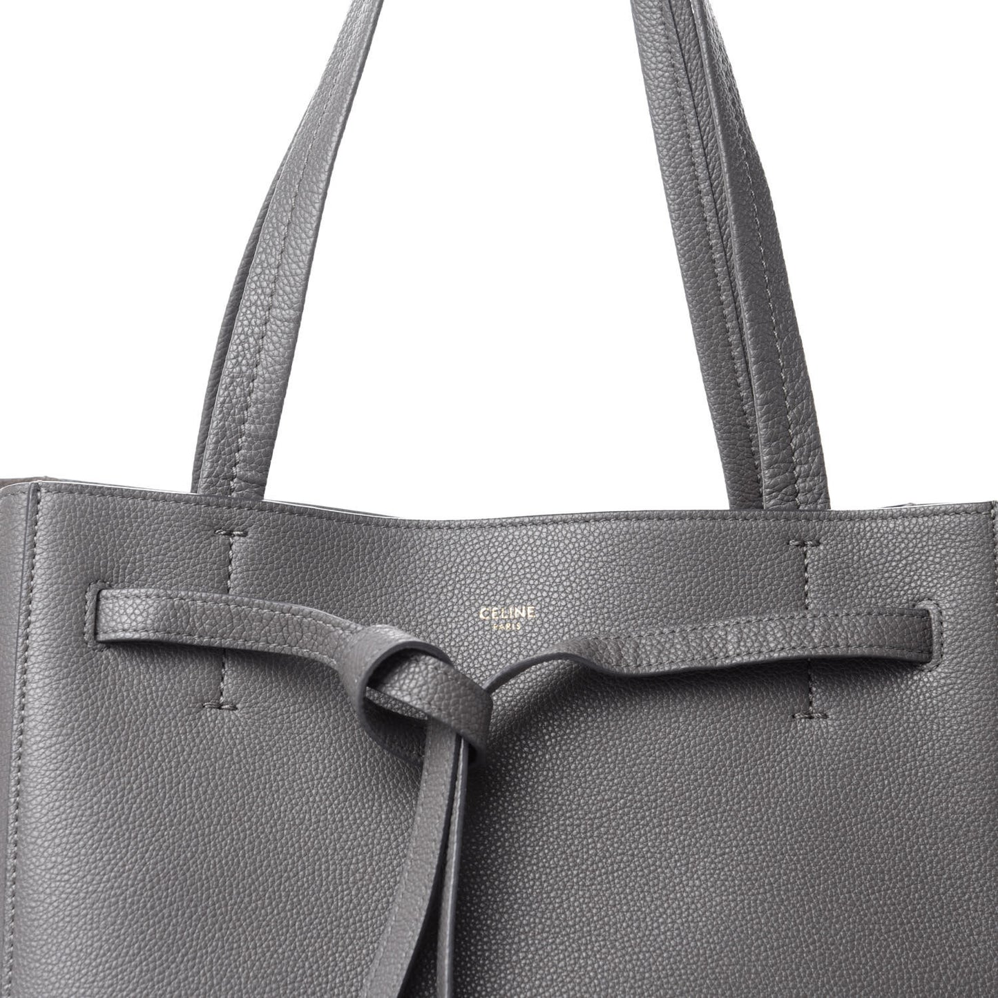 Soft Grained Calfskin Belt Cabas Phantom Medium Grey