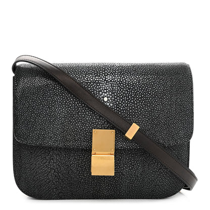 Celine Stingray Medium Classic Box Flap Bag Black 1 of 10