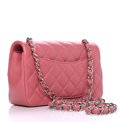 Chanel Lambskin Quilted Mini Rectangular Flap Pink 2 of 4