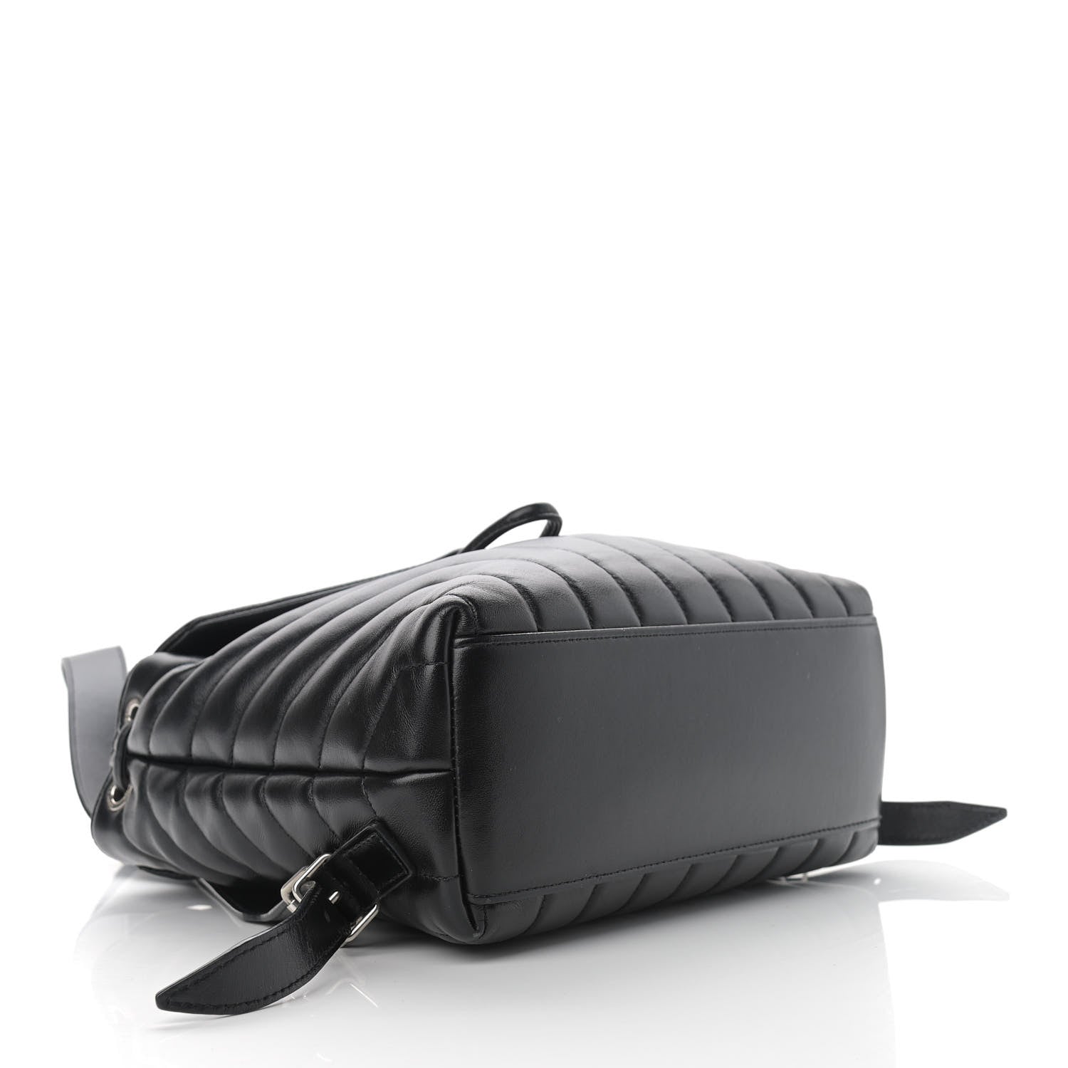 Saint Laurent Calfskin Y Quilted Monogram Small Loulou Backpack Black 4 of 12