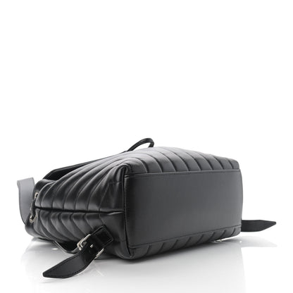 Saint Laurent Calfskin Y Quilted Monogram Small Loulou Backpack Black 4 of 12